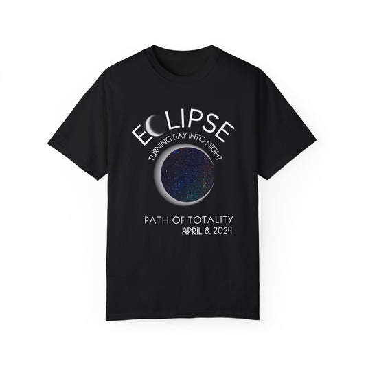 Path of Totality, Total Solar Eclipse April 8, 2024 Comfort Colors Short Sleeve Unisex Jersey Short Sleeve Tee